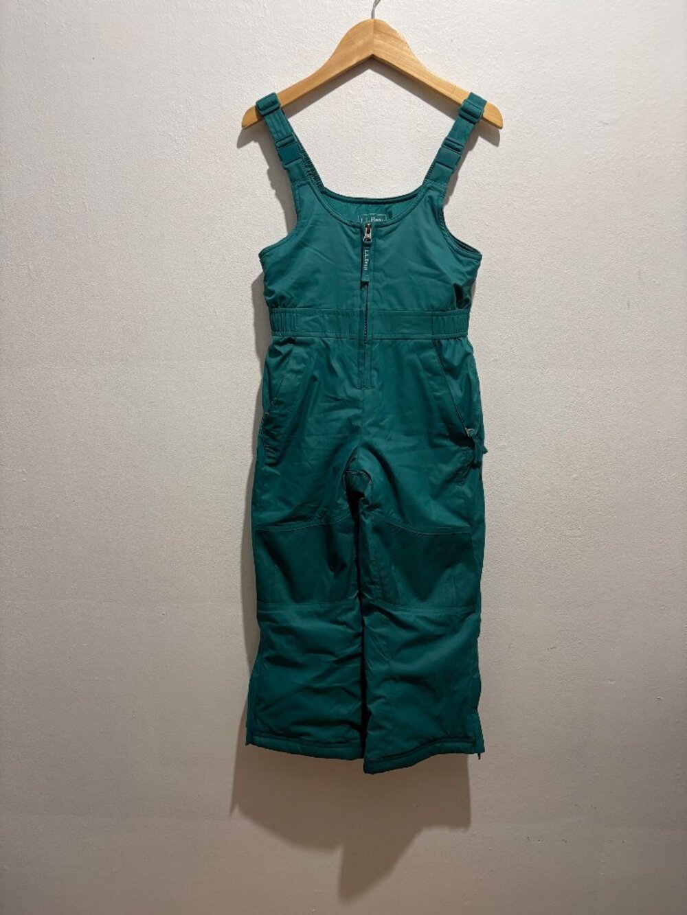 NWOT L.L. Bean Kids' Cold Buster Snow Bib in green